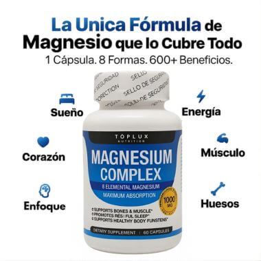 Complejo de Magnesio 8 en 1 ¡Lleva para 3 meses y paga solo 1!